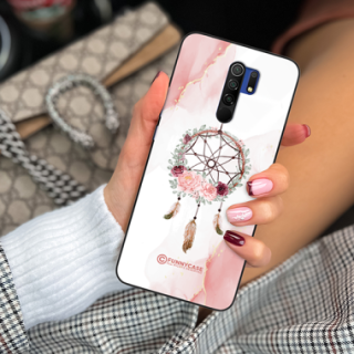 ETUI BLACK CASE GLASS NA TELEFON XIAOMI REDMI 9 ŁAPACZ SNÓW BOHO