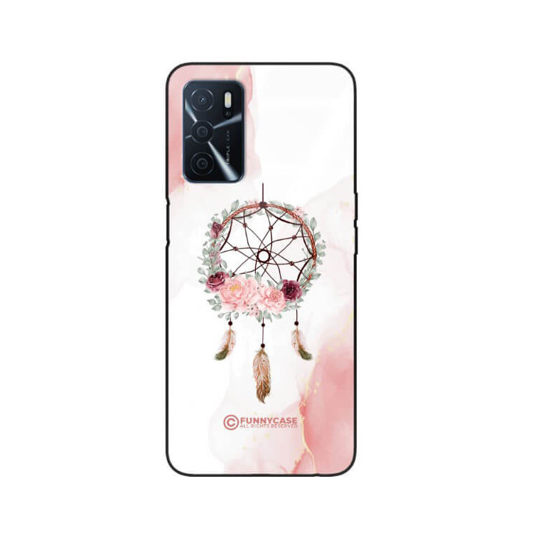 ETUI BLACK CASE GLASS NA TELEFON OPPO A16 / A16S ŁAPACZ SNÓW BOHO