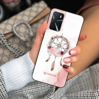 ETUI BLACK CASE GLASS NA TELEFON OPPO A16 / A16S ŁAPACZ SNÓW BOHO