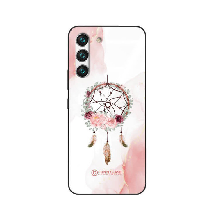 ETUI BLACK CASE GLASS NA TELEFON SAMSUNG GALAXY S22 ŁAPACZ SNÓW BOHO