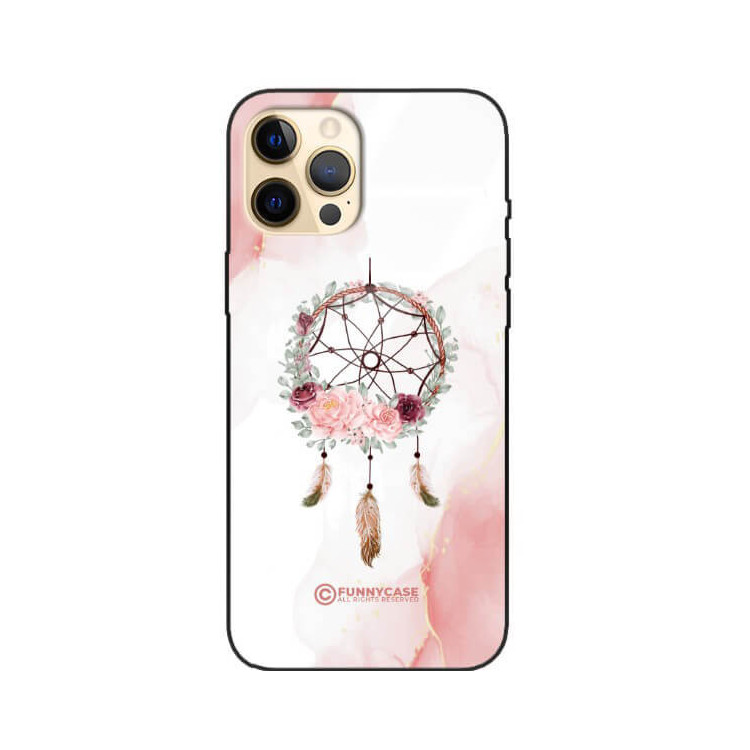 ETUI BLACK CASE GLASS NA TELEFON APPLE IPHONE 12 PRO MAX ŁAPACZ SNÓW BOHO