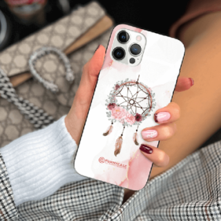 ETUI BLACK CASE GLASS NA TELEFON APPLE IPHONE 12 PRO MAX ŁAPACZ SNÓW BOHO