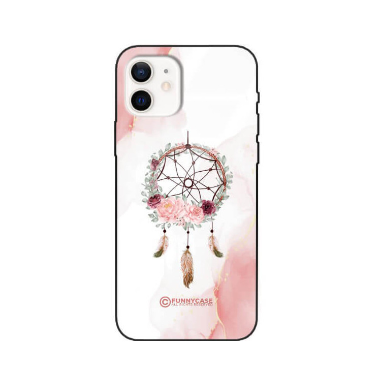 ETUI BLACK CASE GLASS NA TELEFON APPLE IPHONE 12 ŁAPACZ SNÓW BOHO