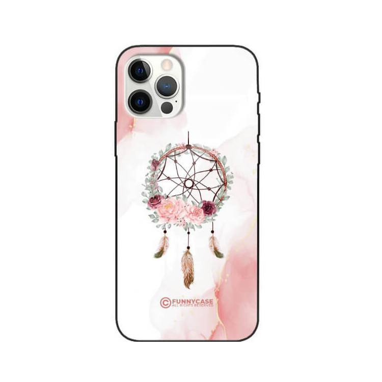 ETUI BLACK CASE GLASS NA TELEFON APPLE IPHONE 12 PRO ŁAPACZ SNÓW BOHO