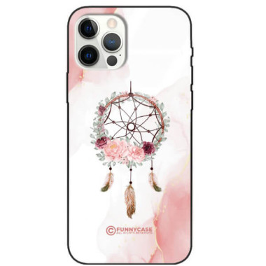 ETUI BLACK CASE GLASS NA TELEFON APPLE IPHONE 12 PRO ŁAPACZ SNÓW BOHO