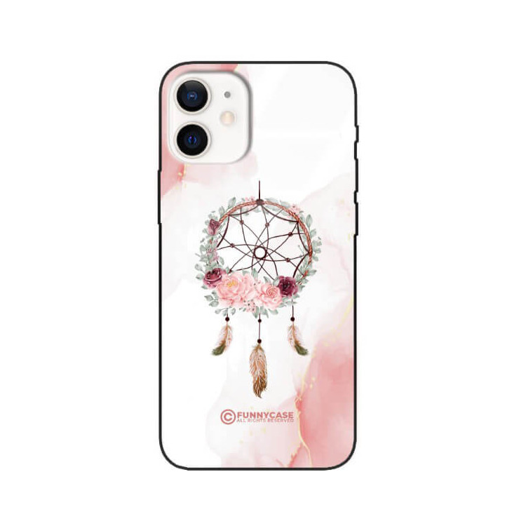 ETUI BLACK CASE GLASS NA TELEFON APPLE IPHONE 12 MINI ŁAPACZ SNÓW BOHO