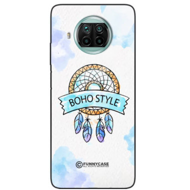 ETUI BLACK CASE GLASS NA TELEFON XIAOMI Mi 10T LITE MAKRAMA BOHO