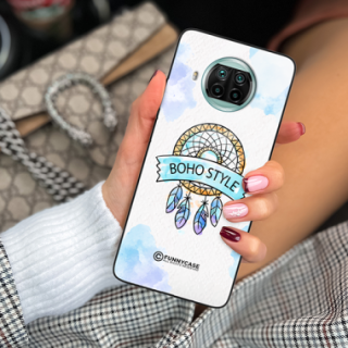 ETUI BLACK CASE GLASS NA TELEFON XIAOMI Mi 10T LITE MAKRAMA BOHO