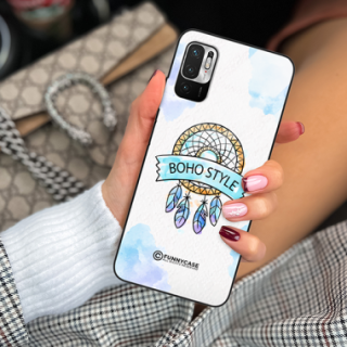 ETUI BLACK CASE GLASS NA TELEFON XIAOMI REDMI NOTE 10 5G MAKRAMA BOHO