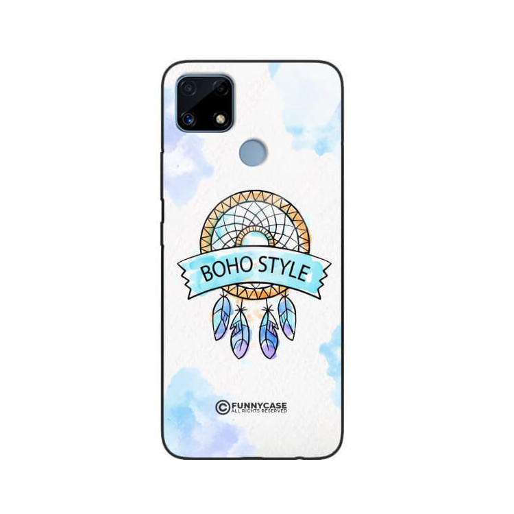 ETUI BLACK CASE GLASS NA TELEFON REALME C25 MAKRAMA BOHO