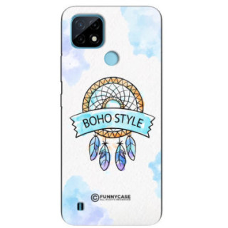 ETUI BLACK CASE GLASS NA TELEFON REALME C21 MAKRAMA BOHO