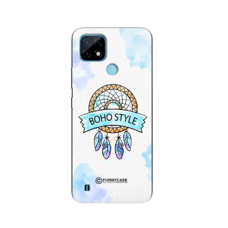 ETUI BLACK CASE GLASS NA TELEFON REALME C21 MAKRAMA BOHO