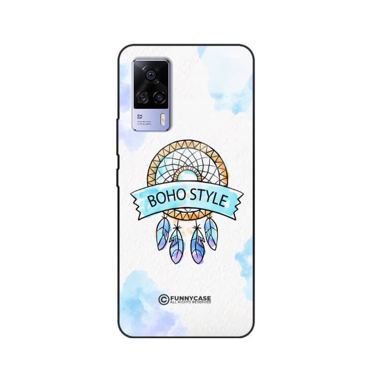 ETUI BLACK CASE GLASS NA TELEFON VIVO S9E MAKRAMA BOHO