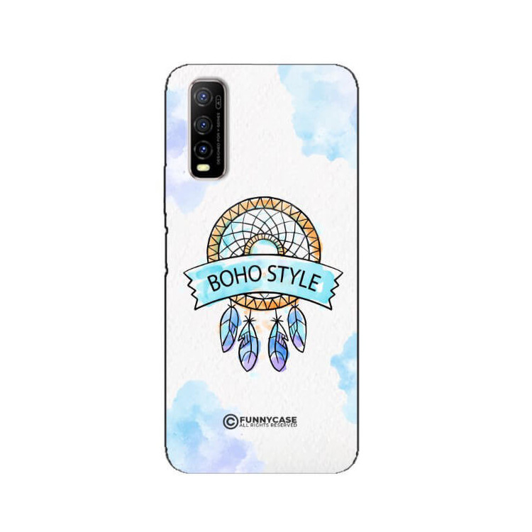 ETUI BLACK CASE GLASS NA TELEFON VIVO Y70s MAKRAMA BOHO