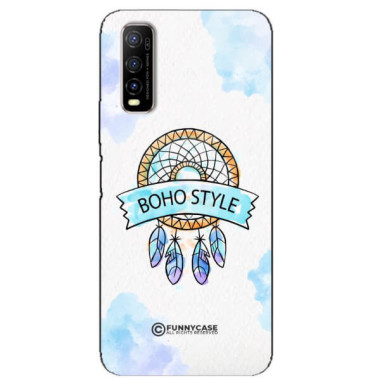 ETUI BLACK CASE GLASS NA TELEFON VIVO Y70s MAKRAMA BOHO