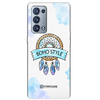 ETUI BLACK CASE GLASS NA TELEFON OPPO RENO 6 PRO PLUS MAKRAMA BOHO