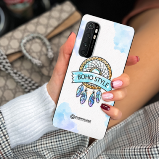 ETUI BLACK CASE GLASS NA TELEFON XIAOMI Mi NOTE 10 LITE MAKRAMA BOHO