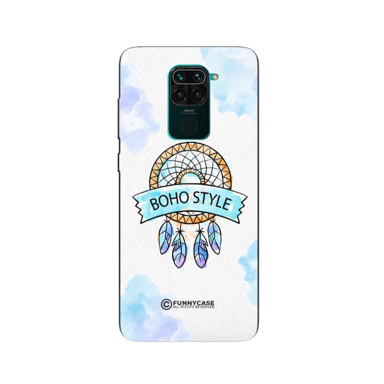 ETUI BLACK CASE GLASS NA TELEFON XIAOMI REDMI NOTE 9 / 10X 4G MAKRAMA BOHO