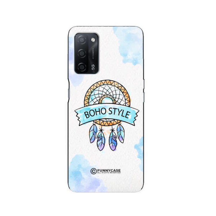 ETUI BLACK CASE GLASS NA TELEFON OPPO A55 MAKRAMA BOHO