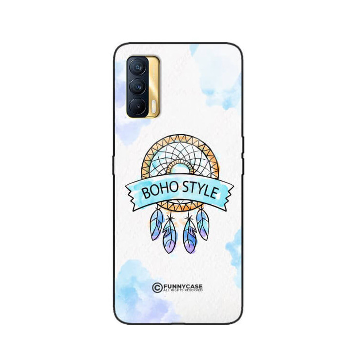 ETUI BLACK CASE GLASS NA TELEFON REALME V15 MAKRAMA BOHO