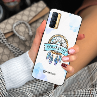 ETUI BLACK CASE GLASS NA TELEFON REALME V15 MAKRAMA BOHO