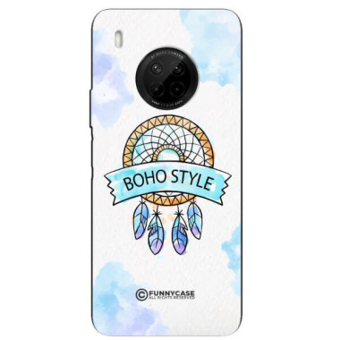 ETUI BLACK CASE GLASS NA TELEFON HUAWEI Y9A MAKRAMA BOHO