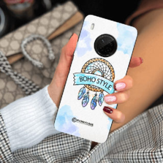 ETUI BLACK CASE GLASS NA TELEFON HUAWEI Y9A MAKRAMA BOHO