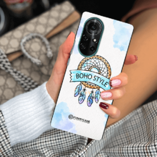 ETUI BLACK CASE GLASS NA TELEFON HUAWEI NOVA 8 PRO MAKRAMA BOHO