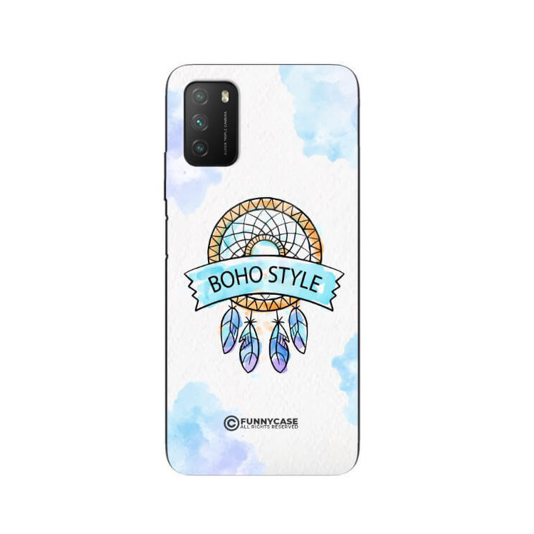 ETUI BLACK CASE GLASS NA TELEFON XIAOMI POCO M3 MAKRAMA BOHO