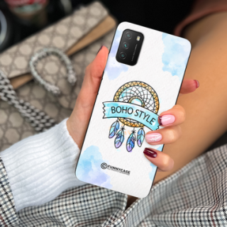 ETUI BLACK CASE GLASS NA TELEFON XIAOMI POCO M3 MAKRAMA BOHO