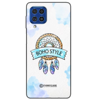 ETUI BLACK CASE GLASS NA TELEFON SAMSUNG GALAXY F62 / M62 MAKRAMA BOHO