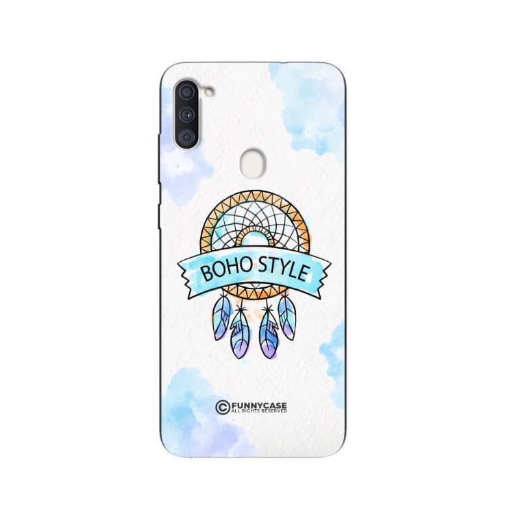 ETUI BLACK CASE GLASS NA TELEFON SAMSUNG GALAXY A11 / M11 MAKRAMA BOHO