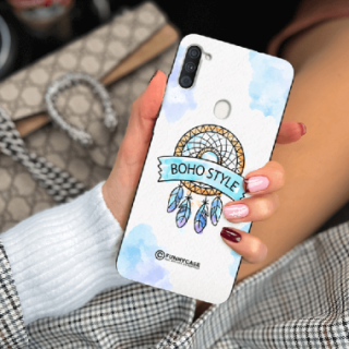 ETUI BLACK CASE GLASS NA TELEFON SAMSUNG GALAXY A11 / M11 MAKRAMA BOHO