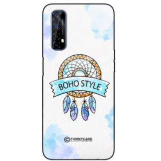 ETUI BLACK CASE GLASS NA TELEFON REALME 7 MAKRAMA BOHO