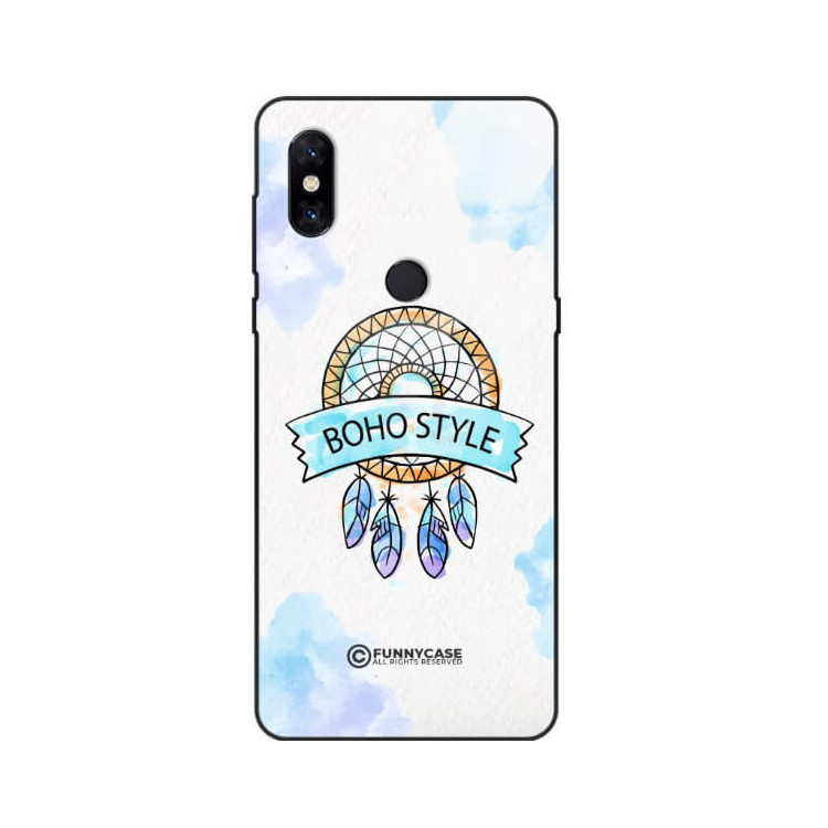 ETUI BLACK CASE GLASS NA TELEFON XIAOMI Mi MIX 3 MAKRAMA BOHO