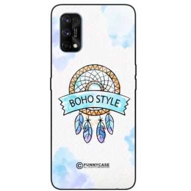 ETUI BLACK CASE GLASS NA TELEFON REALME 7 PRO MAKRAMA BOHO