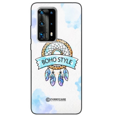 ETUI BLACK CASE GLASS NA TELEFON HUAWEI P40 PRO PLUS MAKRAMA BOHO