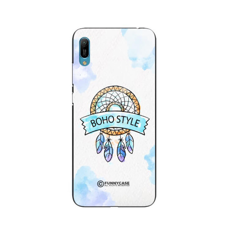 ETUI BLACK CASE GLASS NA TELEFON HUAWEI Y6 2019 MAKRAMA BOHO