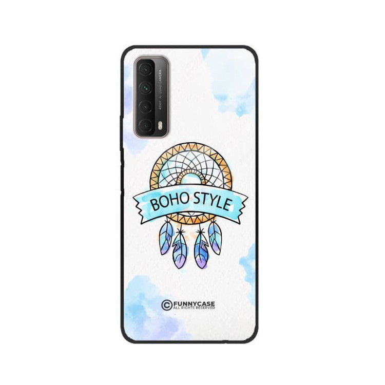 ETUI BLACK CASE GLASS NA TELEFON HUAWEI P SMART 2021 / Y7a MAKRAMA BOHO