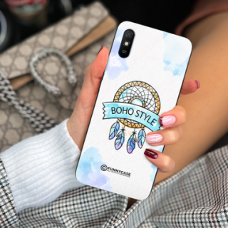 ETUI BLACK CASE GLASS NA TELEFON XIAOMI REDMI 9A MAKRAMA BOHO