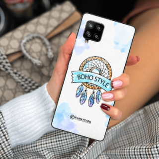 ETUI BLACK CASE GLASS NA TELEFON SAMSUNG GALAXY A42 5G MAKRAMA BOHO