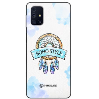 ETUI BLACK CASE GLASS NA TELEFON SAMSUNG GALAXY M31S MAKRAMA BOHO