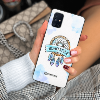 ETUI BLACK CASE GLASS NA TELEFON SAMSUNG GALAXY M31S MAKRAMA BOHO