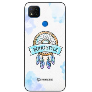 ETUI BLACK CASE GLASS NA TELEFON XIAOMI REDMI 9C MAKRAMA BOHO