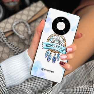 ETUI BLACK CASE GLASS NA TELEFON HUAWEI MATE 40 MAKRAMA BOHO