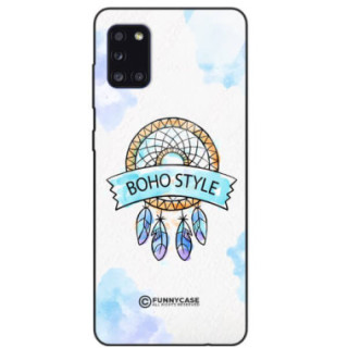 ETUI BLACK CASE GLASS NA TELEFON SAMSUNG GALAXY A31 MAKRAMA BOHO