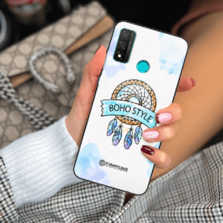 ETUI BLACK CASE GLASS NA TELEFON HUAWEI P SMART 2020 MAKRAMA BOHO