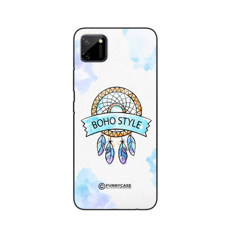 ETUI BLACK CASE GLASS NA TELEFON REALME C11 MAKRAMA BOHO