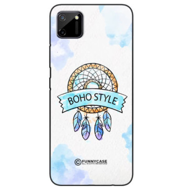 ETUI BLACK CASE GLASS NA TELEFON REALME C11 MAKRAMA BOHO