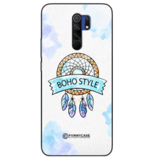 ETUI BLACK CASE GLASS NA TELEFON XIAOMI REDMI 9 MAKRAMA BOHO